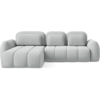 makamii Светлосив разтегателен ъглов диван с място за съхранение от букле (ляв ъгъл) Pele - Makamii (PELE_LCF_40_P1_C7)