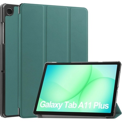 Vsetkonamobil 127699 LEATHER Zaklápací kryt pre Samsung Galaxy Tab A11+ tmavozelený