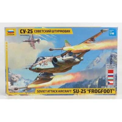 ZVEZDA SUKHOI SU-25 FROGFOOT AIRPLANE MILITARY 1981 1:48