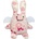 Trousselier Мека играчка Trousselier - Зайче ангелче с дрънкалка, с розови цветя, 20 cm (V1081 99)