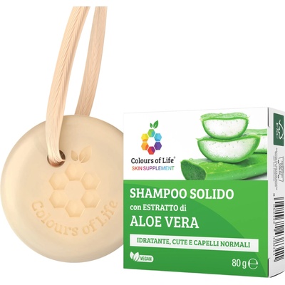 Optima Naturals Colours of Life tuhý šampon s aloe vera 80 g