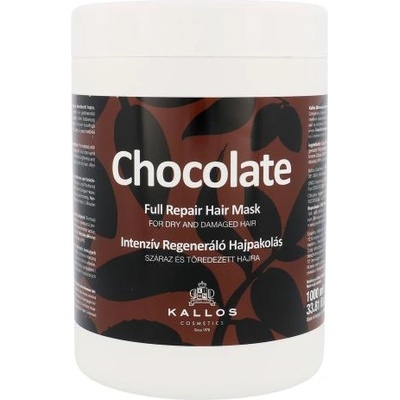 Kallos Chocolate регенерираща маска за сухи и изтощени коси 1000 ml за жени
