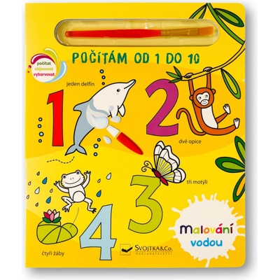 Maľovanie vodou Počítam od 1 do 10