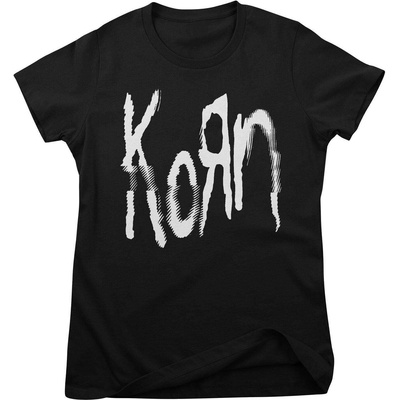 Korn Glitch Logo Black S Дамски Риза (PS-5-KORN001-H93-15-BK-S)