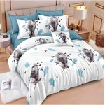 Johnny Home Спален комплект Johnny Home - S18925, 6 части, двулицев, 220 x 240 cm, бял/син (S18925)