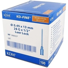 KD-FINE Injekčná ihla26 G 0,45 x 13 mm hnedá 100 ks