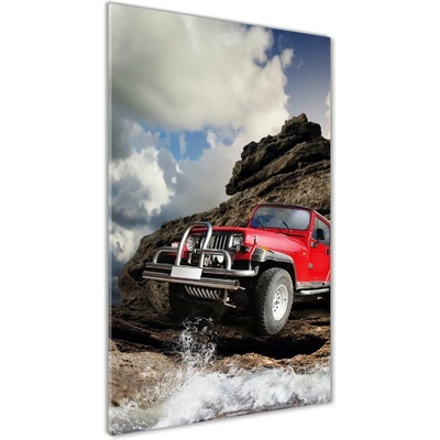 Vertikálny fotoobraz na skle Terénne auto 50x100 cm