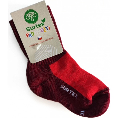 Surtex Merino Ponožky Červená