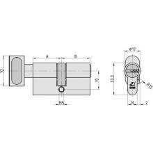 Basi VB5031-0500-0020 gombíková profilová cylindrická vložka 35 / 30mm