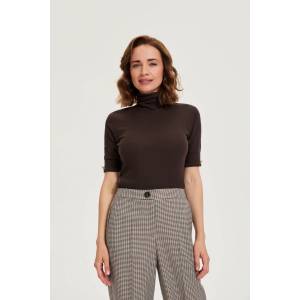 Moodo Кафява тениска с яка Moodo Moodo | Kafyav | ЖЕНИ | XS - zoot - 58,66 лв