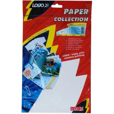 Logo 32248 etikety 210mm x 297mm A4 matné bílé 1 etiketa 140g/m2 baleno po 25 ks pro inkoustové a laserové tiskárny