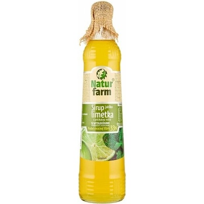 Natur Farm Sirup jablko limetka s príchuťou mäta s vitamínmi 0,7 l