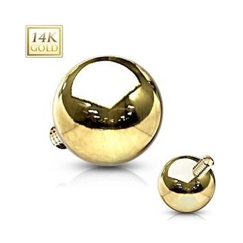 Šperky4U zlatý piercing mikrodermál kulička ZL01212-YG