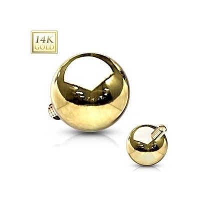 Šperky4U zlatý piercing mikrodermál kulička ZL01212-YG