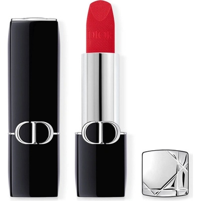 Dior Rouge Dior Velvet dlouhotrvající rtěnka hydratační květinová péče o rty se 2 finiši 666 Rouge en Diable 3,5 g