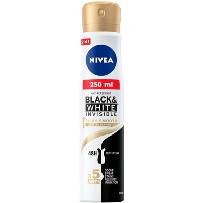Nivea Black & White Invisible Silky Smooth deo spray 250 ml