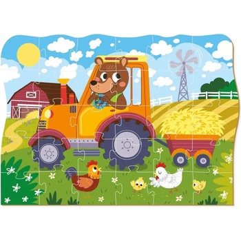 dodo Детски пъзел Dodo - Мечето Теди - фермер, 30 части (300371)