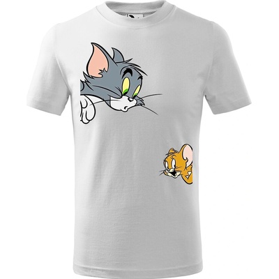 Handel detské tričko Tom a Jerry biela