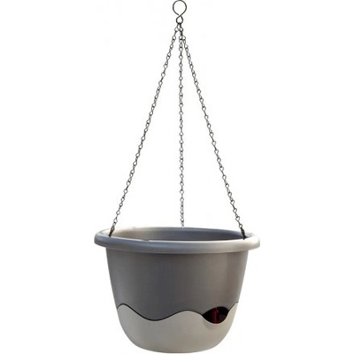 Plastia květináč Mareta závěsný antracit tmavý + světlý 30 cm