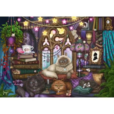 Schmidt Spiele - Puzzle Brigid Ashwood : Cats and Sofa - 1 000 piese