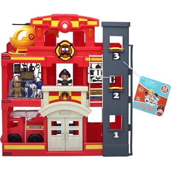 Tiny Kiddom Игрален комлект Tiny Kiddom L&S - Пожарна станция, 32 части (533214)