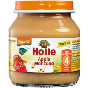 Holle Био плодово пюре Holle - Ябълка, 125 g (BB210533) - ozone