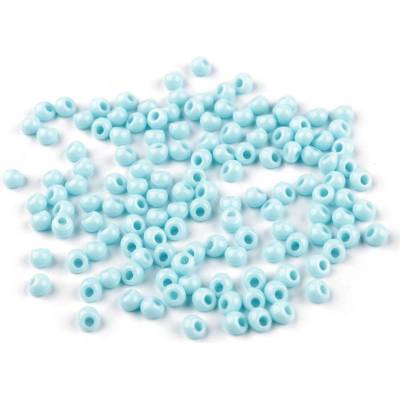 Stoklasa Plastové korálky kapky, imitace rokajlu 4,7x5,3 mm Balení: 10 g, Varianta: 6 modrá pomněnková 6 modrá pomněnková