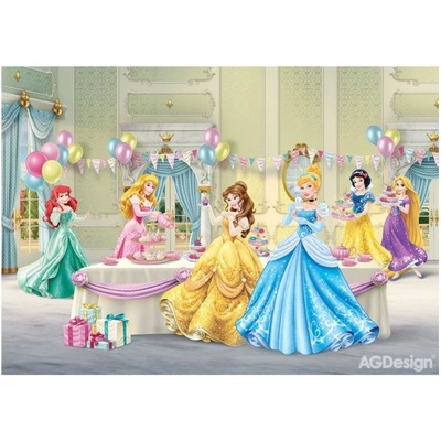 Детски фототапет Disney Принцеси празненство - 360х254см (15112-2224)