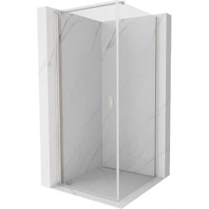 Mexen Mist-B сгъваема душ кабина 70 x 70 см, прозрачна, матиран никел (8A2T-070-070-97-00)