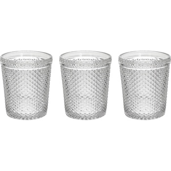 Tognana Комплект 3 стъклени чаши diamante, 300 мл, прозрачни (n3585u15895a)