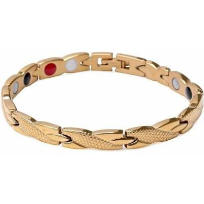 Nefertitis Luxusní náramek Roma nerezová ocel pozlacená 20 cm NF25783