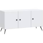 vidaXL ТВ шкаф Бяло 99 x 34, 5 x 50 см Инженерна дървесина (895635)