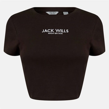 Jack Wills Бебешка тениска Jack Wills Cropped Baby T-Shirt - Col 1