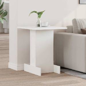 vidaXL Крайна масичка Бяло 44, 5 х 45 х 55 см Инженерна дървесина (891216)