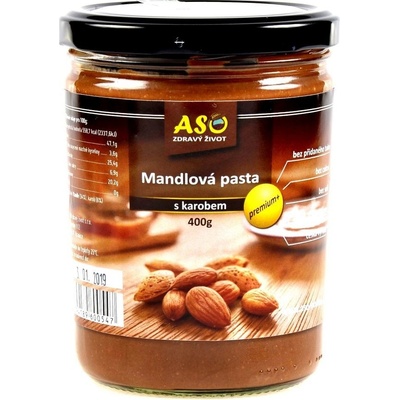 ASO Zdravý život Mandlová Pasta s karobem 400 g