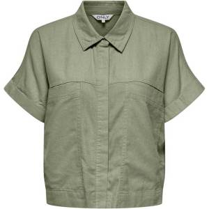 ONLY Риза onlcaro s/s linen bl boxy shirt cc pnt (153387444727048)