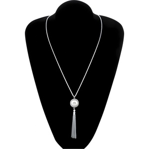 HARAHU Дамско колие go-38865 - Сребристо / Бяло kp38865