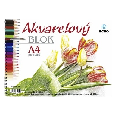 Bobo sešit Akvarelový blok A4 čistý 20 listů – Zbozi.Blesk.cz