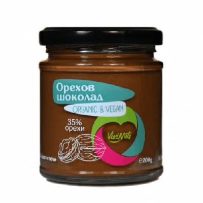 Орехов шоколад 100% Веган 35% Орехи Viki Nuts 200 гр