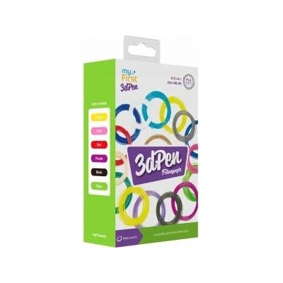 NoboKids Filament Refills 6x 5m Filament for 3D PEN Artis MyFirst PLA 1.75mm / Warm Colors / FP8001AC-WC01