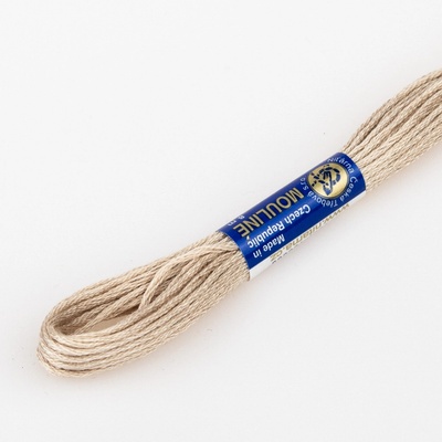 Niťárna Vyšívací příze MOULINE / MULINKA 7132 písková béžová, jednobarevná, 2g/8m