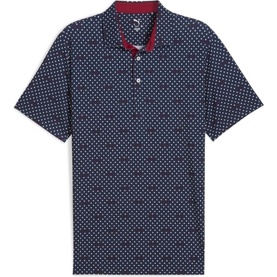 PUMA Блуза с яка Puma Men's Burgh Polo Short Sleeve Performance Polo Shirt - D. Navy/Wht