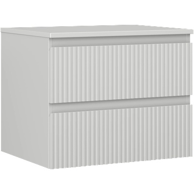 Mexen Rivel шкаф за баня под мивка 60 см с плот, 2 чекмеджета, релефни, сив мат - 91A20-06047-2-BFFC62 (91A20-06047-2-BFFC62)