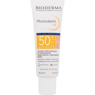 BIODERMA Photoderm M SPF50+ тониращ слънцезащитен крем за лице против мелазма 40 ml нюанс Light унисекс