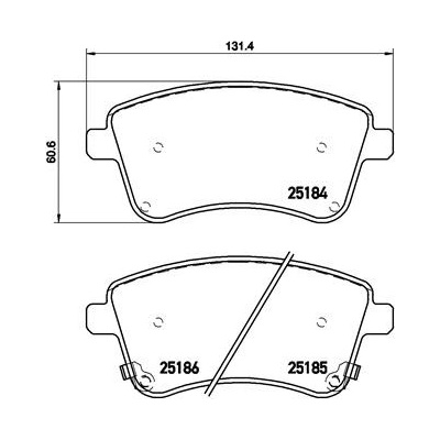 BREMBO Sada brzdových platničiek kotúčovej brzdy P30064