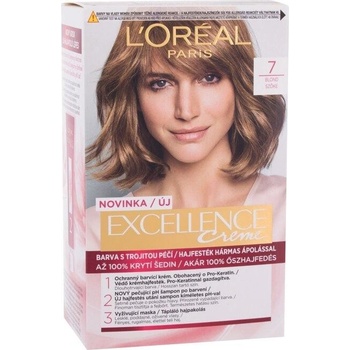 L&apos;oréal Paris Excellence Creme Triple Protection 7 Natural Blonde Farba na vlasy 48 ml