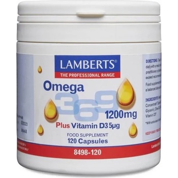 Image 1 of LAMBERTS Хранителна добавка Omega 3, 6, 9, Lamberts Omega 3 6 9 1200mg 120caps