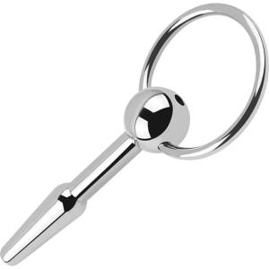 SuperLove Stainless Steel Penis Plug with Ball Tip & Ring
