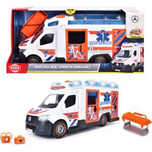 Dickie Toys Toys Mercedes-Benz Sprinter - линейка с носилка и ефекти