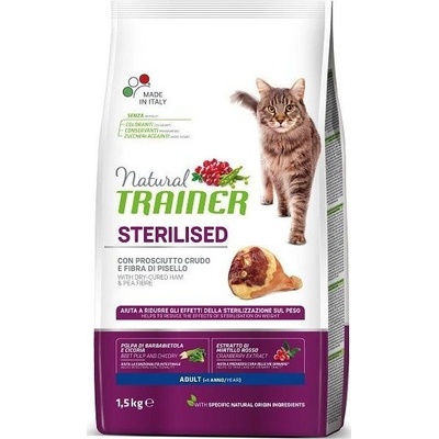 Trainer Natural Cat Sterilised sušená šunka 1,5 kg